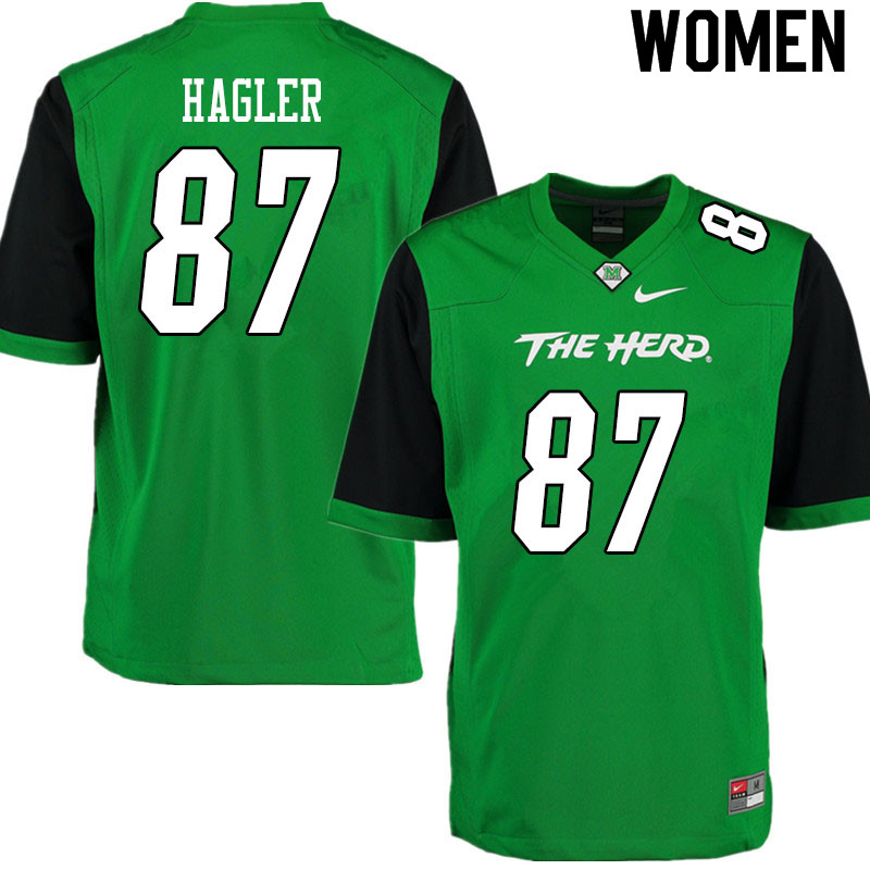 Women #87 Hayden Hagler Marshall Thundering Herd College Football Jerseys Sale-Gren - Click Image to Close